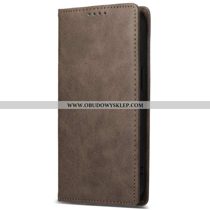 Flip Kotelot Samsung Galaxy S24 Fe Technologia Blokowania Rfid W Obudowie Z Efektem Retro Etui Ochro