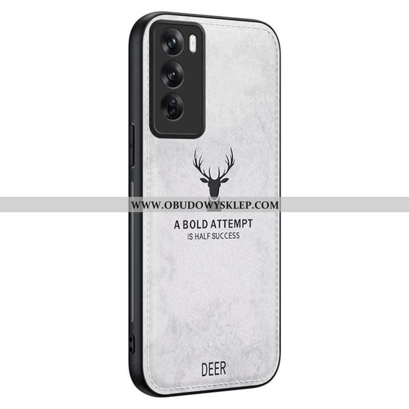 Futerały Oppo Reno 12 5g Etui Na Telefon Tekstura Tkaniny Ze Wzorem Jelenia