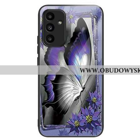 Futerały Samsung Galaxy A15 5g Etui Na Telefon Fioletowe Szkło Hartowane W Kształcie Motyla