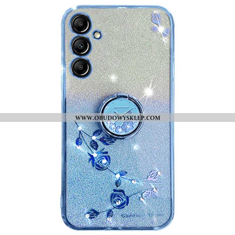 Futerały Samsung Galaxy A16 5g Etui Na Telefon Pierścień Podtrzymujący W Kształcie Kwiatka I Kryszta