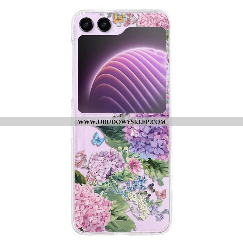 Futerały Samsung Galaxy Z Flip 5 Etui Na Telefon Przezroczyste Kwiaty