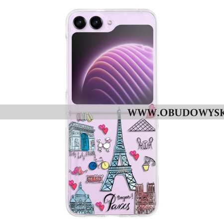 Futerały Samsung Galaxy Z Flip 5 Etui Na Telefon Przezroczysty Paryż
