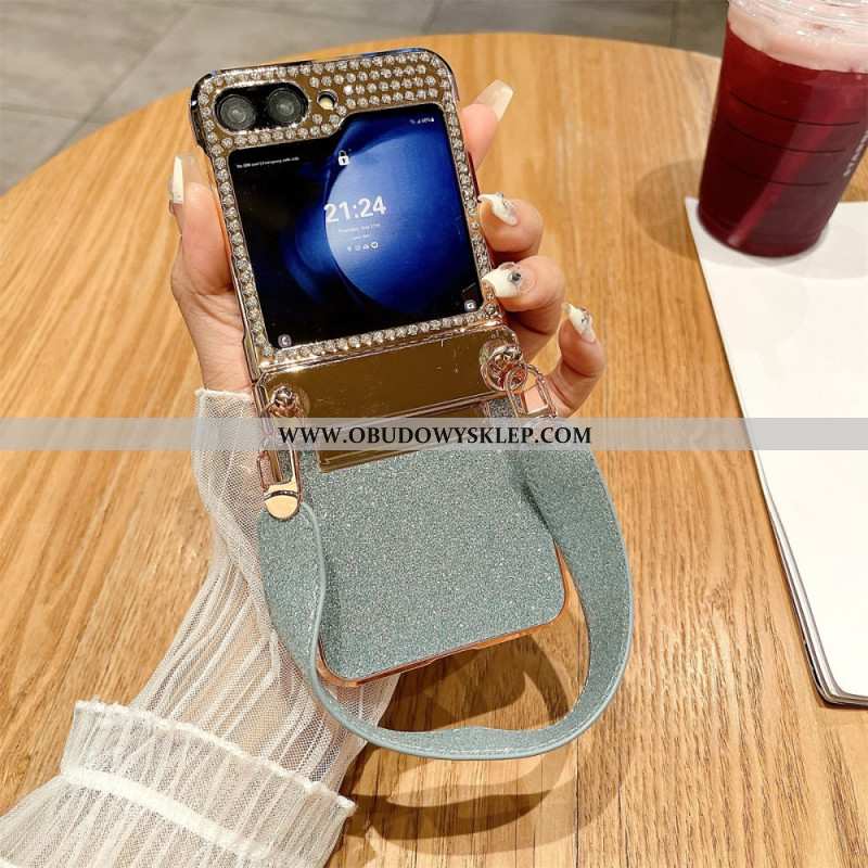 Futerały Samsung Galaxy Z Flip 6 Etui Na Telefon Fantazyjny Kryształ Górski I Smycz