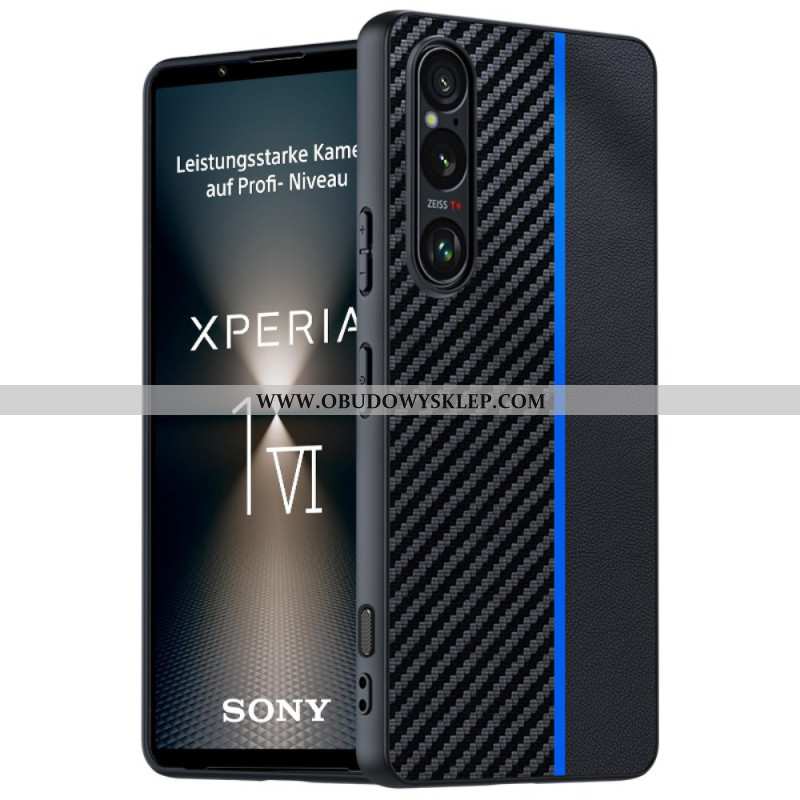 Futerały Sony Xperia 1 Vi Etui Na Telefon Styl Włókna Węglowego