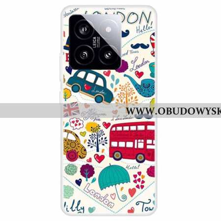 Futerały Xiaomi 14 Etui Na Telefon CZerwony Autobus