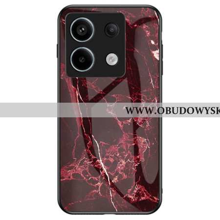 Futerały Xiaomi Redmi Note 13 Pro 5g Etui Na Telefon Szkło Hartowane Z CZerwonego Marmuru