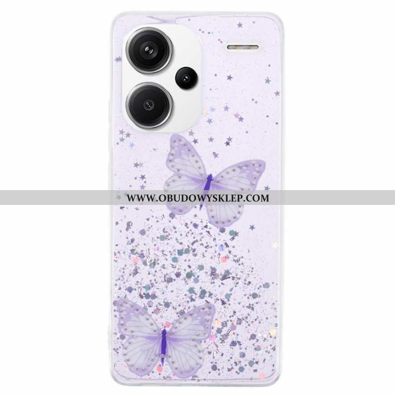 Futerały Xiaomi Redmi Note 13 Pro Plus 5g Etui Na Telefon Błyszczące Motyle
