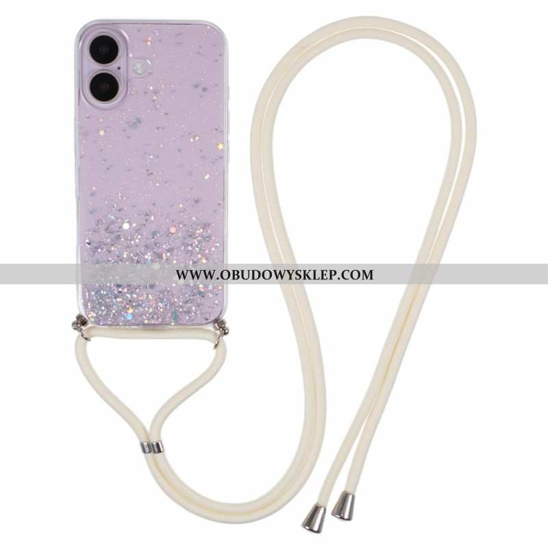 Futerały iPhone 16 Etui Na Telefon Sznurek Cekinowy