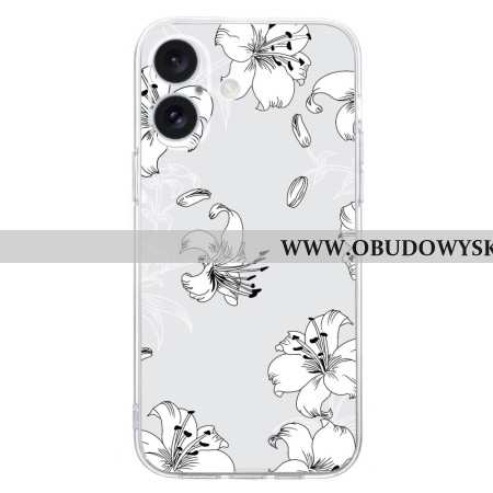 Futerały iPhone 16 Plus Etui Na Telefon Białe Kwiaty