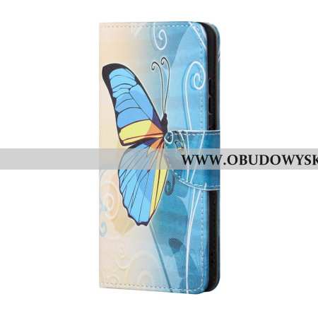 Obudowa Google Pixel 8a Etui Na Telefon Żółty I Niebieski Motyl