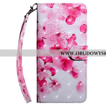 Obudowa Google Pixel 9 Pro Xl Etui Na Telefon CZerwony Pasek W Kwiaty