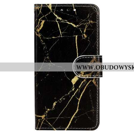 Obudowa Oppo A98 5g Etui Na Telefon CZarny I Złoty Marmur