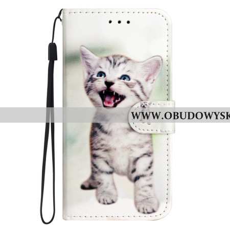 Obudowa Oppo A98 5g Etui Na Telefon Mały Kotek Z Paskiem