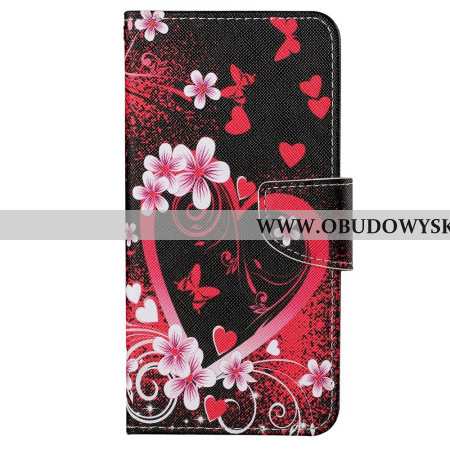 Obudowa Samsung Galaxy S24 Ultra 5g Etui Na Telefon CZerwone Serce Z Paskiem