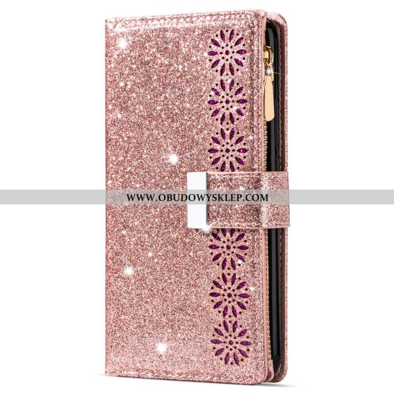 Obudowa Xiaomi Redmi Note 13 5g Etui Na Telefon Brokatowy Portfel Zapinany Na Zamek