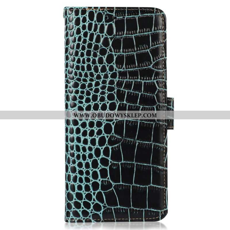 Pokrowce Oppo A98 5g Blokowanie Rfid W Stylu Krokodyla Khazneh