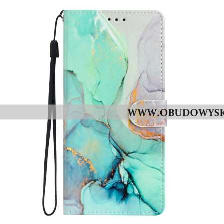Pokrowce Oppo A98 5g Zielony Marmur Z Paskiem