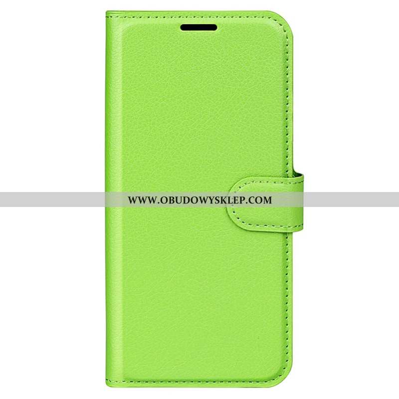 Skórzany Futerał Oppo A98 5g Etui Na Telefon Klasyczna Sztuczna Skóra Litchi